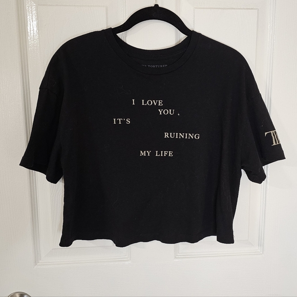 Tortured Poets Department Fortnight Baby Tee Size Small - Picture 2 of 6